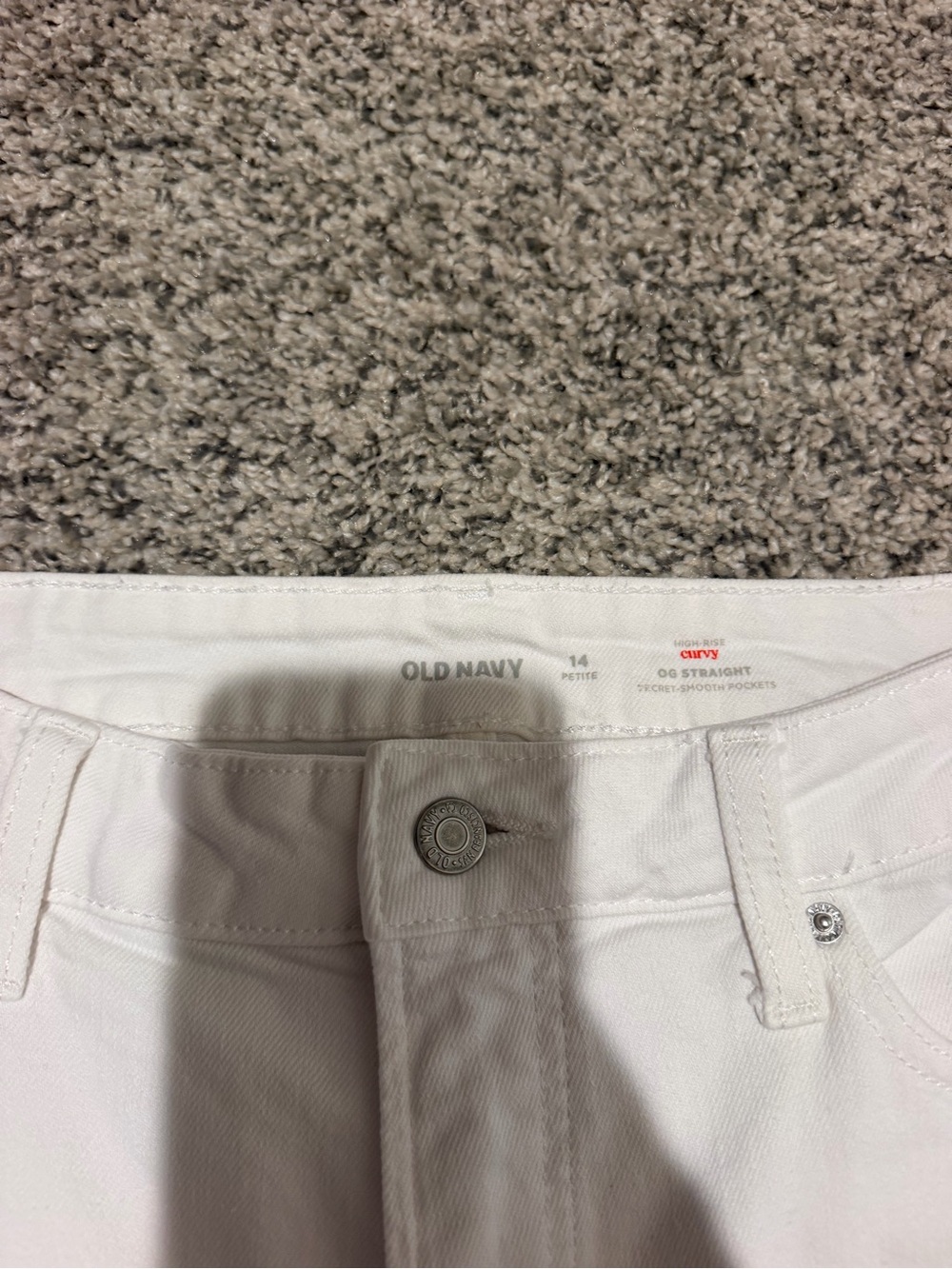 Old Navy Men’s White Straight Chinos